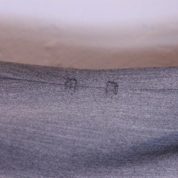 Tahari gray ruffled button down dress - Picture 6 of 6